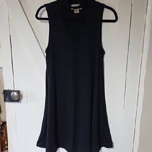 Wishful Park VGC Size Medium Sleeveless Black Dress, Open Turtleneck Neckline.